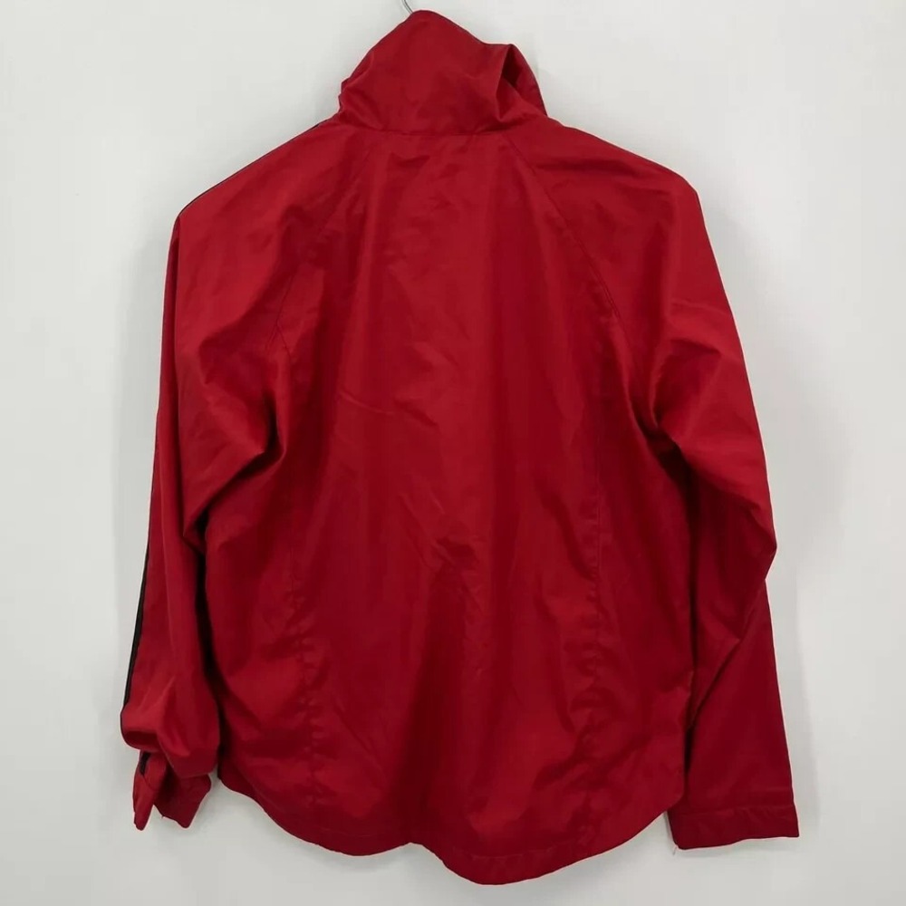 Nike‎ Windbreaker Jacket Women's M Red Full Zip Vtg Y2K Mock Neck Lined Retro - Picture 6 of 10